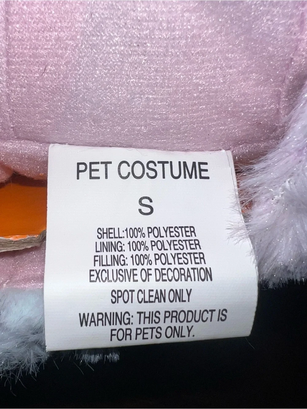 Pet Costume Unicorn Faux-Fur One Piece in Pastel Rainbow